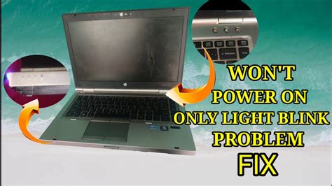 blinking laptop power light